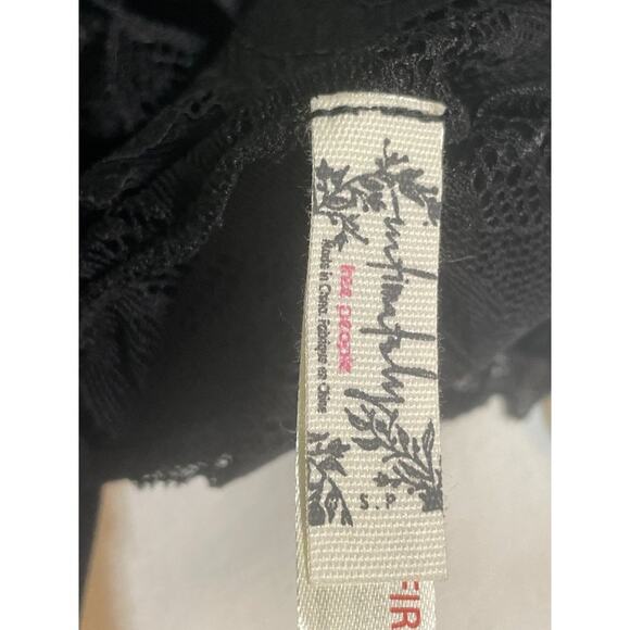 FREE PEOPLE Intimates Bralette Womens Everyday Lace Longline Black Size Small - Picture 13 of 13